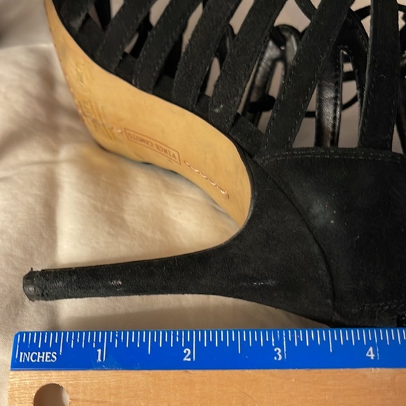 Vince Camuto Zayna Suede Lace up Strappy Sandal Heels - Picture 7 of 10
